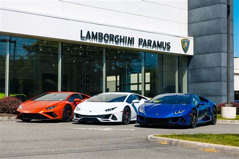Lamborghini paramus - 401 Route 17 South, Paramus, NJ, 07652. Sunday 08:00 AM - 05:00 PM. Monday 09:00 AM - 06:00 PM. Tuesday 09:00 AM - 06:00 PM. Wednesday 09:00 AM - …